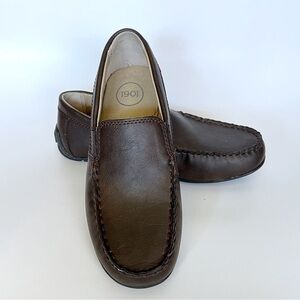 1901 Brown Faux Leather Driving Moccasin Loafer Shoe